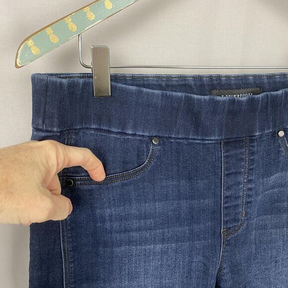 Liverpool Jeans Womens 12P Blue Pull-On Jegging Skinny Sienna Dark Wash 34x26 - Picture 2 of 16